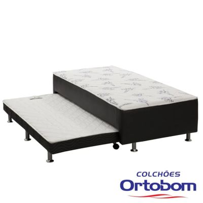 Bicama conjugada + cama Auxiliar Solteiro - Ortobom