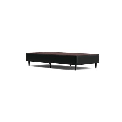 Cama Box Corino Preto 43cm de altura - Solteiro