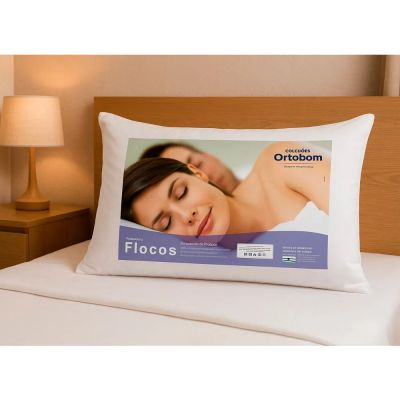 Travesseiros Firme Espuma Flocada Anti-Alergico - Ortobom