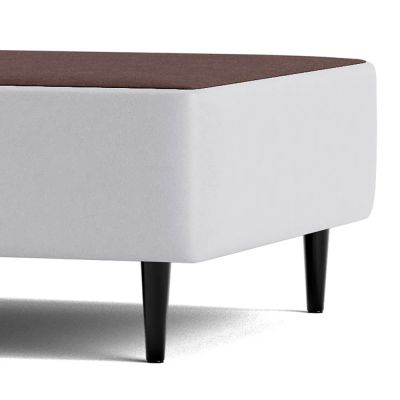 Cama Box Corino Branco 43cm de altura - Casal