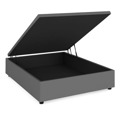 Cama Baú Blindado Corino Cinza - Casal