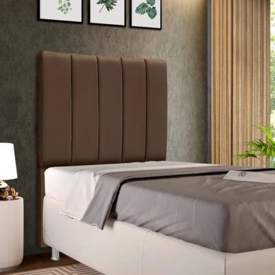 Painel Alice Solteiro Corino Marrom