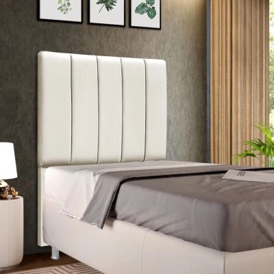 Painel Alice Solteiro Corino Bege