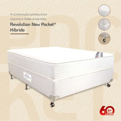 Colchão Mola Pocket Revolution Híbrido Castor - King
