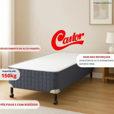 Cama Box Castor Silver Star Air Pocket - Solteiro