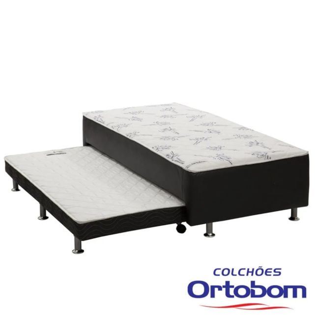 Bicama conjugada + cama Auxiliar Solteiro - Ortobom