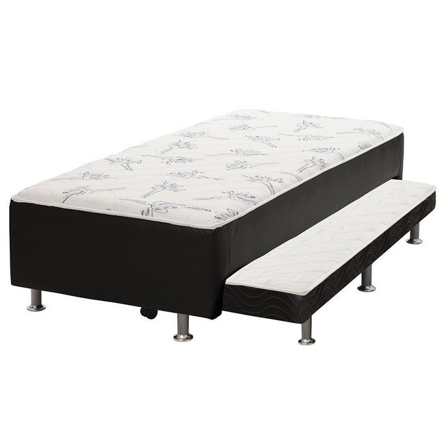 Bicama conjugada + cama Auxiliar Solteiro - Ortobom