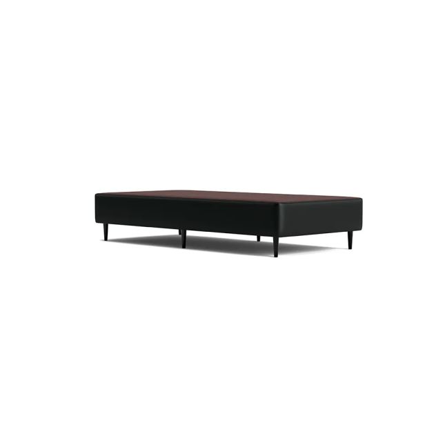Cama Box Corino Preto 43cm de altura - Solteiro