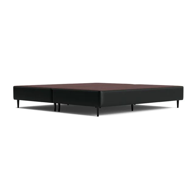 Cama Box Corino Preto 43cm de altura - Queen