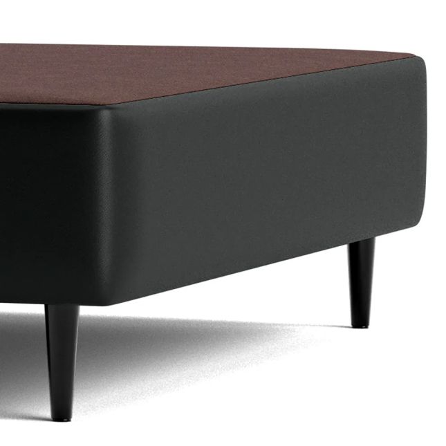 Cama Box Corino Preto 43cm de altura - Casal