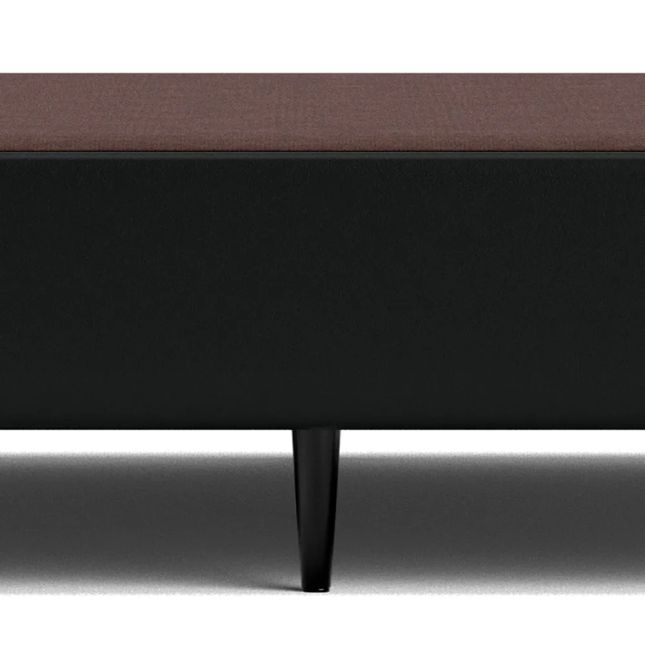 Cama Box Corino Preto 43cm de altura - Casal