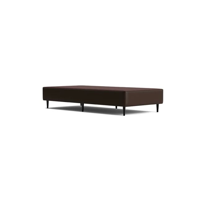 Cama Box Corino Marrom 43cm de altura - Solteiro