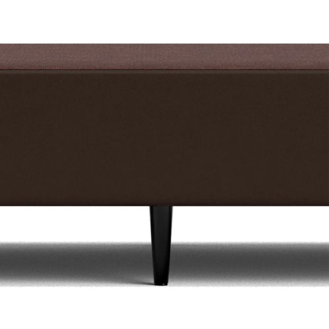 Cama Box Corino Marrom 43cm de altura - Solteiro