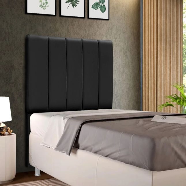 Painel Alice Solteiro Corino Preto