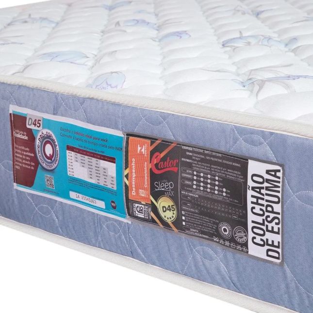 Colchão Espuma D45 Sleep max Solteiro (25cm de altura) - Castor