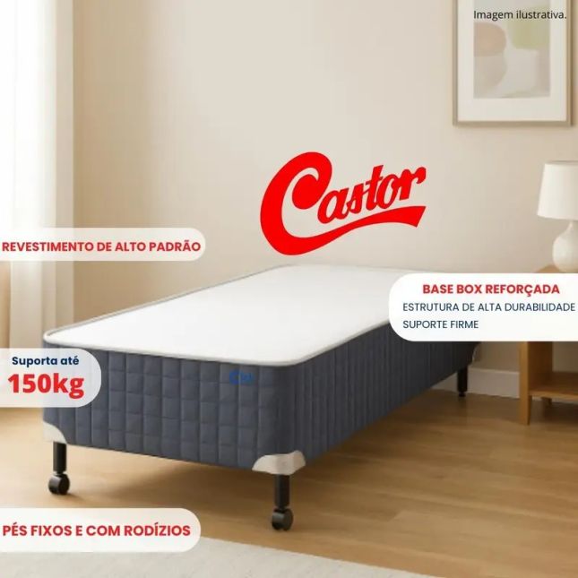 Cama Box Castor Silver Star Air Pocket - Solteiro